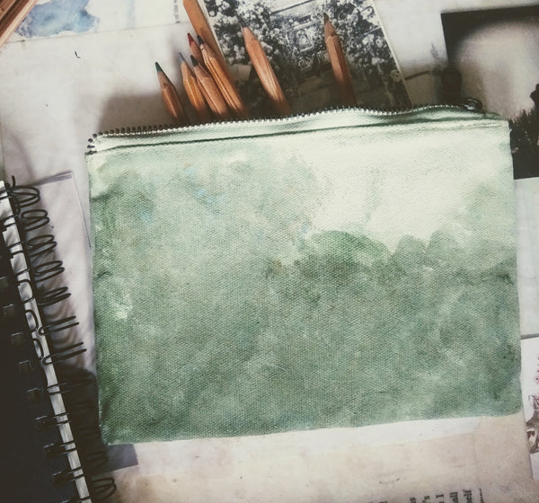 Hand Painted Landscape Pencil Bag