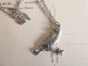 silver songbird necklace