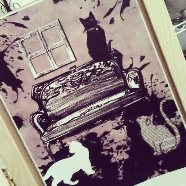 the hunger palace | cat print | 11x17