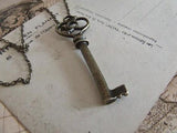 brass skeleton key necklace