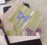 postcards / set of 5 / blue butterfly