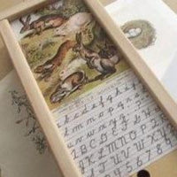 rabbit wooden pencil box