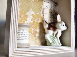 deer shadowbox / assemblage