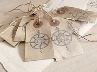 shabby gift tags: compass